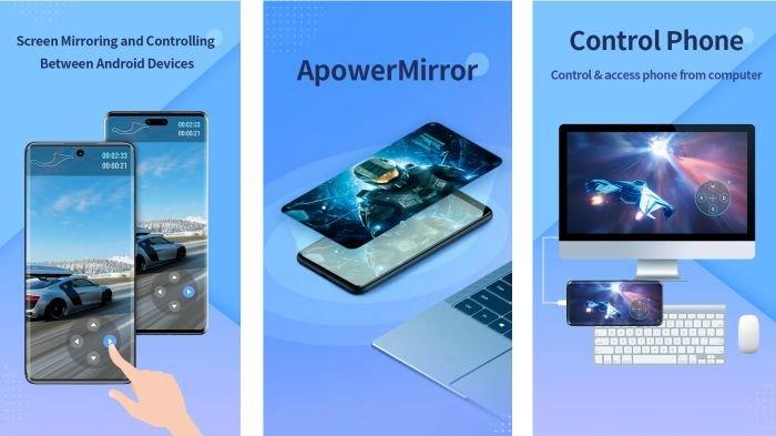 Aplikasi ApowerMirror untuk menghubungkan HP Android maupun iPhone ke Smart TV