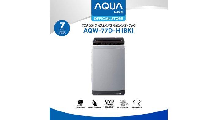 AQUA Elektronik Mesin Cuci Top Loading 7KG AQW-77D-H BK