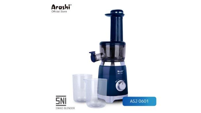Arashi Slow Juicer ASJ 0601 hadirkan desain ringkas dengan performa handal.
