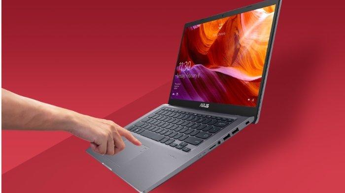 Ilustrasi produk laptop yang dilengkapi sensor fingerprint