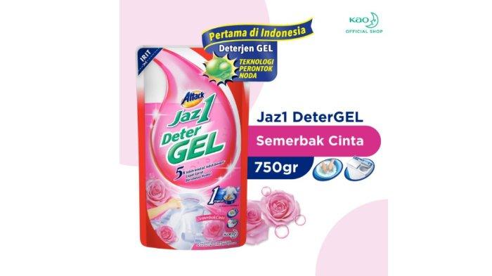 Attack Jaz1 DeterGEL 750 gr Pouch dengan teknologi perontok noda.