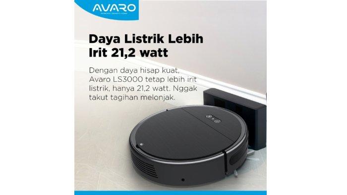 AVARO LS3000 Robot Vacuum Cleaner berdaya hisap kuat dengan 3 fungsi dalam 1 alat