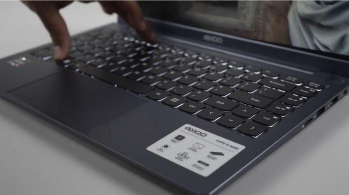 Layout keyboard axioo HYPE 5 AMD dilengkapi fitur backlit