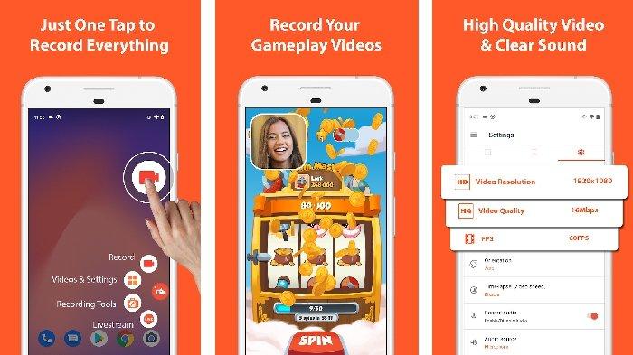 Tampilan aplikasi AZ Screen Recorder