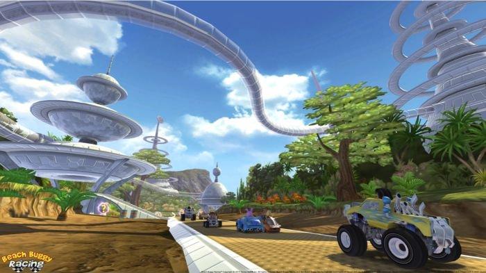 Arena balap dan Gokart dalam game Beach Buggy Racing