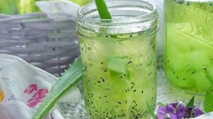 Minuman detoks Biji Chia dan Lidah Buaya