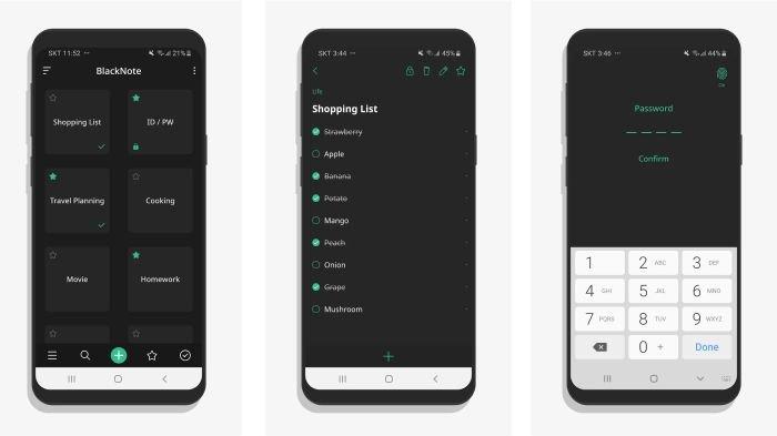 Aplikasi BlackNote Notepad Notes