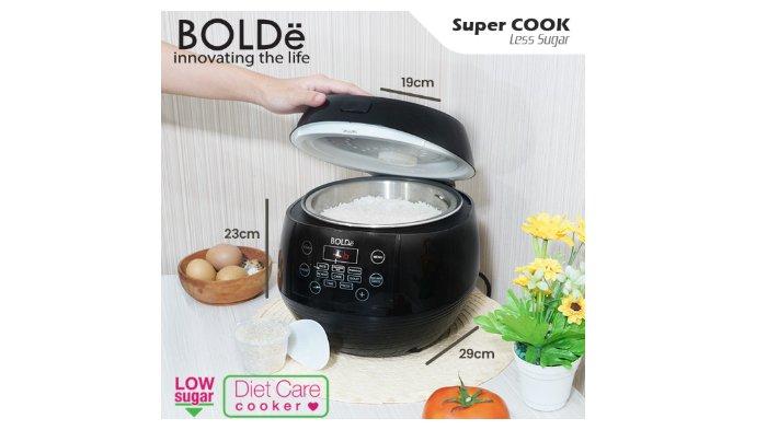BOLDe Super Rice Cooker Less Sugar mampu turunkan kadar gula dalam nasi hingga 40 persen.
