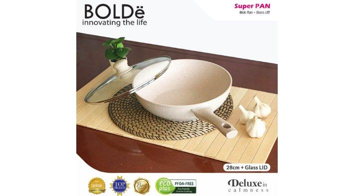 BOLDe Super Pan Wok + Lid Glass Beige 28 cm, memiliki good quality dengan material terbaik.