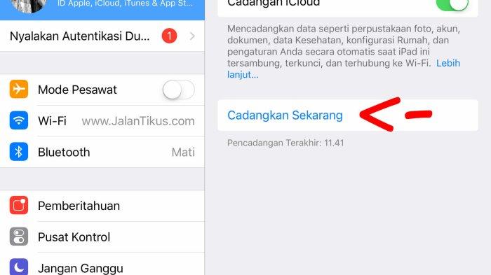 Ilustrasi Pencadangan iCloud