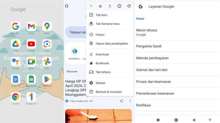 Ilustrasi cara lihat password Gmail pakai HP Android di Google Chrome