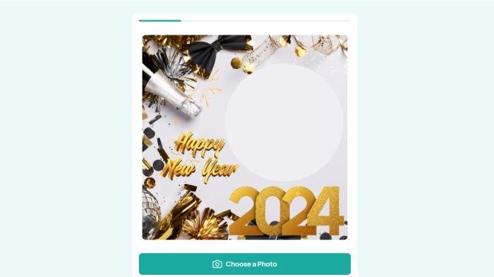 Ilustrasi cara mudah memasang twibbon tahun baru 2024