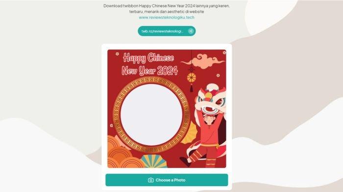Tampilan cara mudah memasang Twibbon Imlek 2024