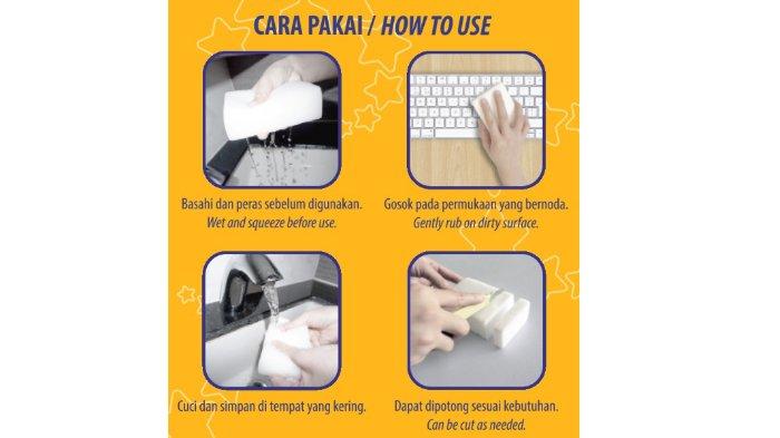 Cara penggunaan Mr. Bagus Magic Sponge.