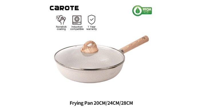 CAROTE Cozy Wajan Penggorengan Antilengket hadir dengan kualitas anti lengket dan bebas PFOA.