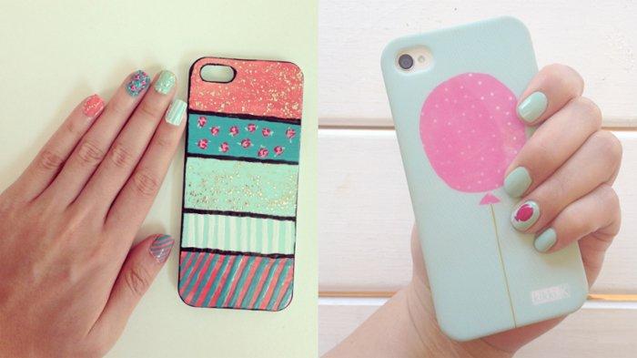 Ilustrasi casing handphone yang sudah dihias