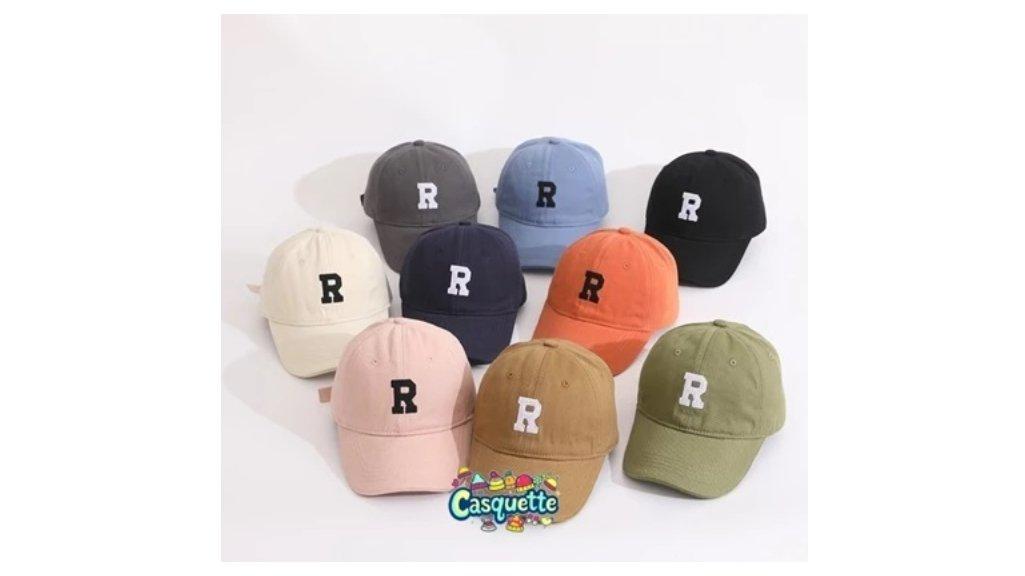 casquette - Topi Baseball Anak Laki Laki Perempuan Usia 2 - 8 Tahun - Topi Anak Inisial A - Z