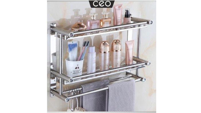 CEO Rak Kamar Mandi Stainless terbuat dari material berkualitas, lebih tertata sekaligus tunjang tampilan ruangan.
