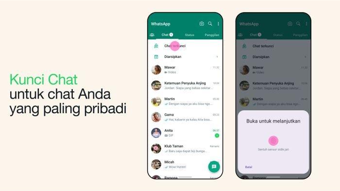 Fitur Chat Lock atau Kunci Ruang Obrolan di WhatsApp