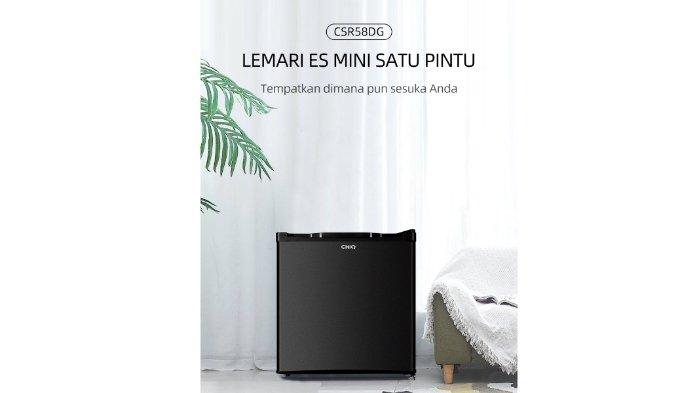CHiQ Kulkas 1 Pintu Mini Bar 50L CSR58DG hadir dengan desain sederhana dan elegan.
