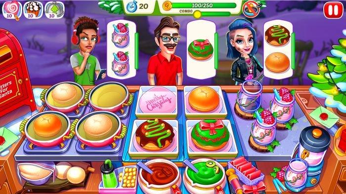 Ilustrasi gameplay Christmas Fever Cooking Games