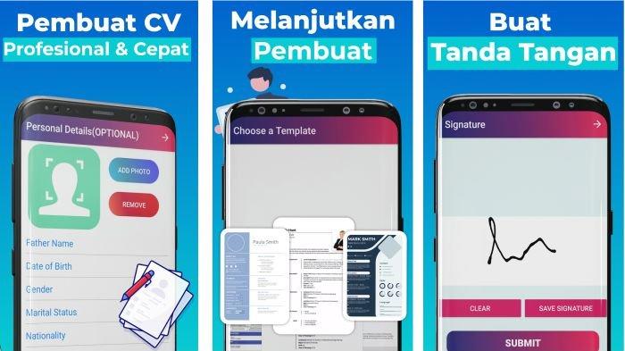 CV Creator, salah satu aplikasi pembuat CV di HP Android
