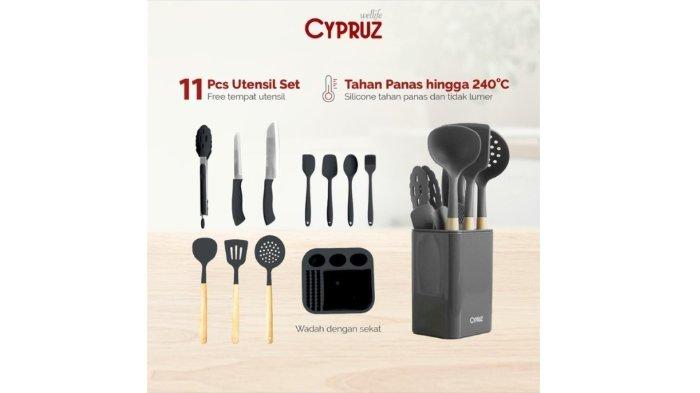 CYPRUZ Utensil Sillicone Set Spatula Silikon 11 Pcs 