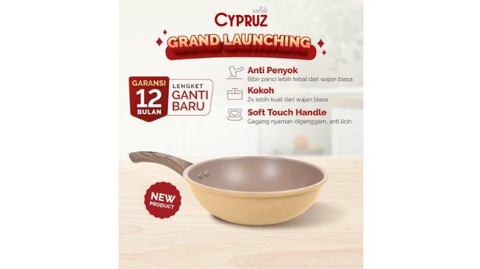 CYPRUZ Wajan Penggorengan Anti Lengket Fry Wok Hercules Series.