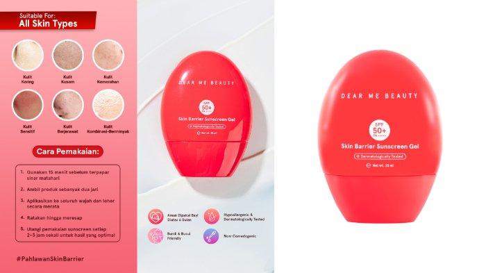 DEAR ME BEAUTY Skin Barrier Sunscreen Gel SPF 50 PA++++ 35 gram.