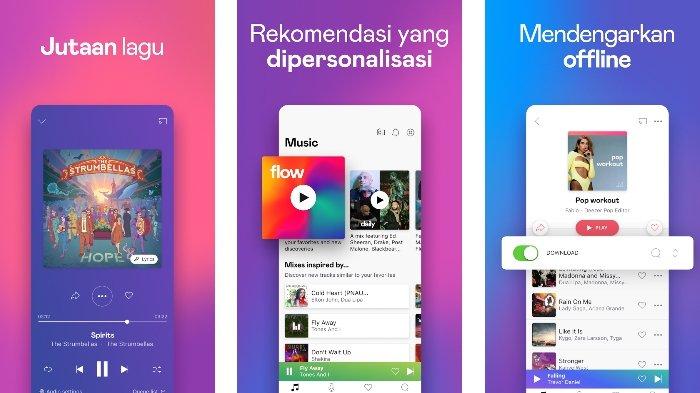 Ilustrasi tampilan aplikasi Deezer