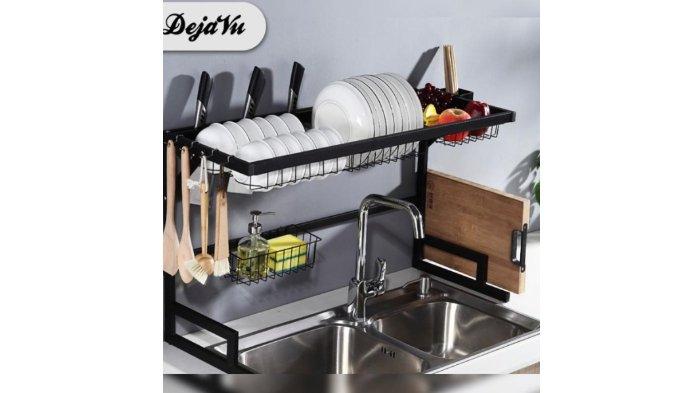 DejaVu Rak Piring Dapur Wastafel Serbaguna berdaya tampung kuat serta kapasitas besar.