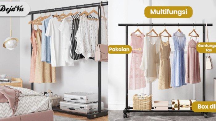 DejaVu Stand Hanger Serbaguna HSH111 pilihan tepat untuk tata pakaian, topi, tas dan simpan sepatu secara lebih mudah