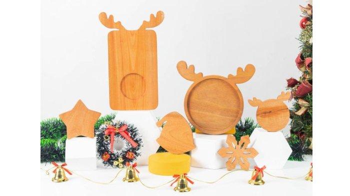Dekornata Wooden Coaster Christmas Edition