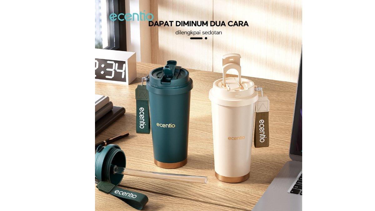 ecentio tumbler minum premium tahan dingin 24 jam 