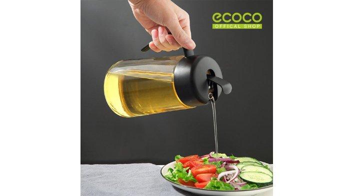 ECOCO Automatic opening and closing cover glass oil pot