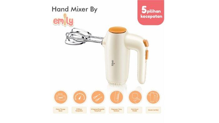 EMILY Hand Mixer EHM-92001 hadir dengan 5 pilihan kecepatan yang bisa disesuaikan kebutuhan.