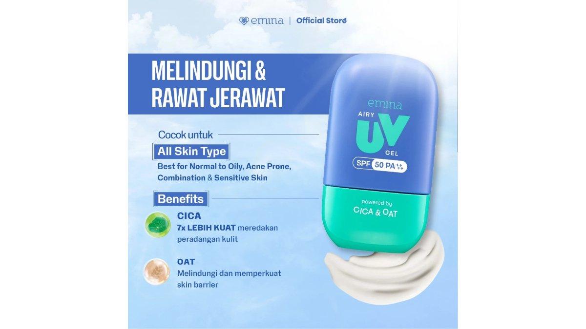 emina Airy UV Gel Sunscreen SPF 50 PA++++