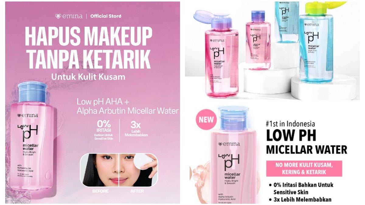 emina HyaluBright & Smooth Low pH Micellar Water 