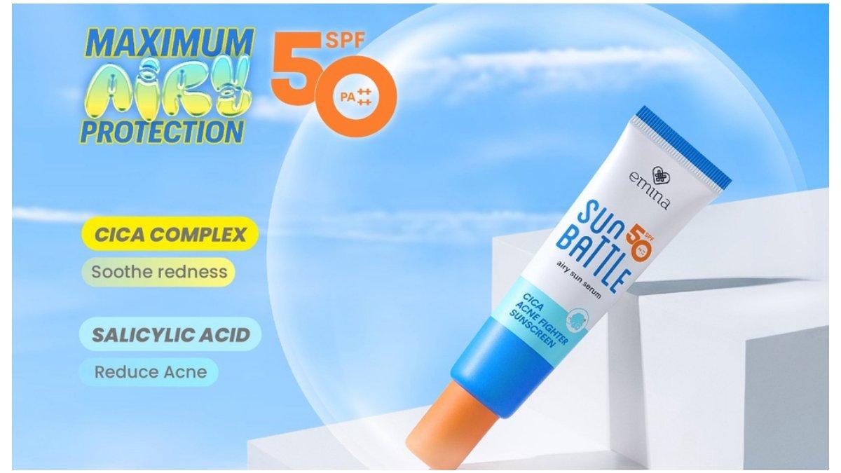 emina Sun Battle SPF 50 Pa++++ Cica Acne Fighter Sunscreen