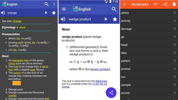 Aplikasi kamus English Dictionary - Offline bisa diunduh melalui Google Play Store