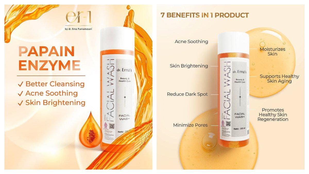 er-1 by dr. Erna Papain Enzyme Facial Wash and Cleanser
