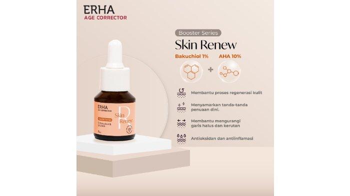 Erha Age Corrector 1 Persen Bakuchiol & 10 Persen AHA Skin Renew Booster 15 ml.