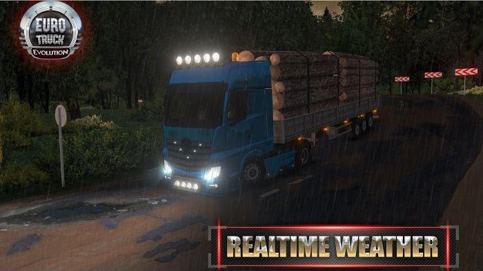 European Truck Simulator menyuguhkan kondisi cuaca yang nyata