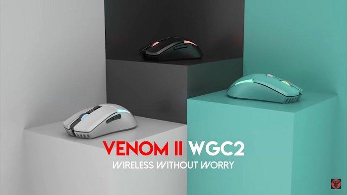 FANTECH Venom II WGC2 memberikan koneksi wireless 2.4 GHz yang stabil dan hemat baterai.