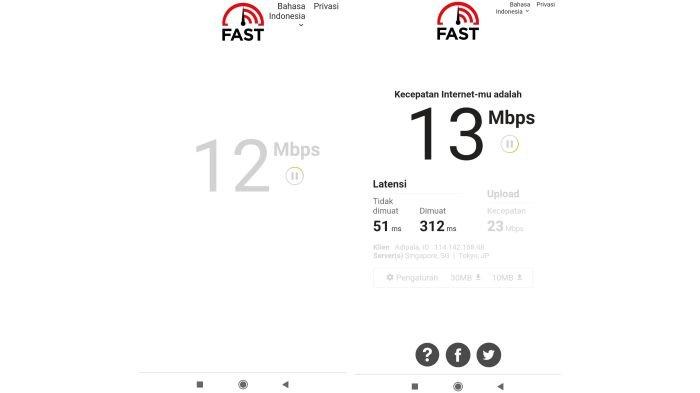 Ilustrasi mengunjungi situs FAST.com untuk cek koneksi internet di HP