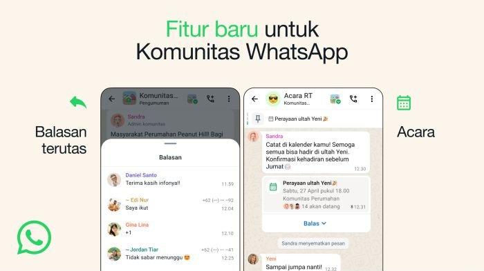 WhatsApp perkenalkan fitur baru, Events di Komunitas WA yang bisa dipakai untuk menjadwalkan acara tertentu