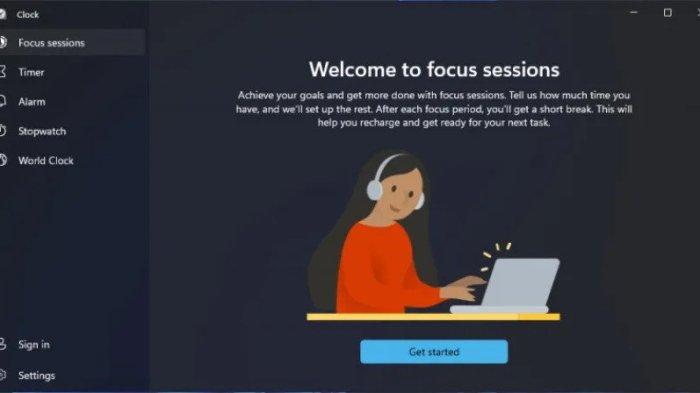 Ilustrasi fitur Focus Sessions