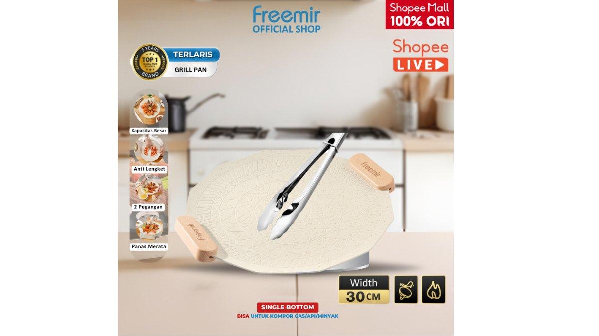freemir Grill Pan Beige Series Panggangan Bulat 30cm