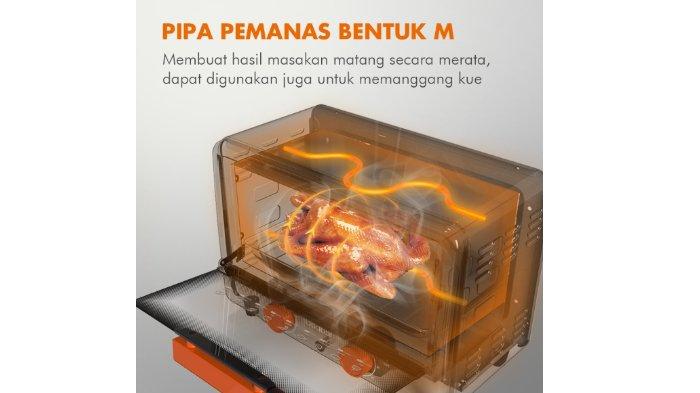 Gaabor Oven Listrik GT-M12A mampu memberikan pemanasan yang lebih andal.