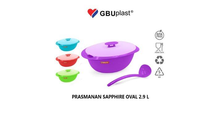 GBU PLAST Wadah Saji Prasmanan Sapphire Oval 2.9 Liter